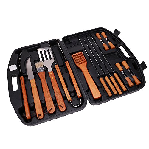 Xena 18 PIECE BBQ Tools Set Kit Case Stainless Steel Grill Cooking ...